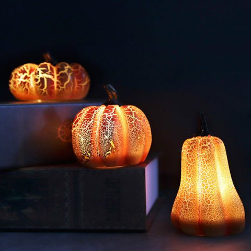 LED Candle Light Pumpkin Decor Resin Halloween Lantern