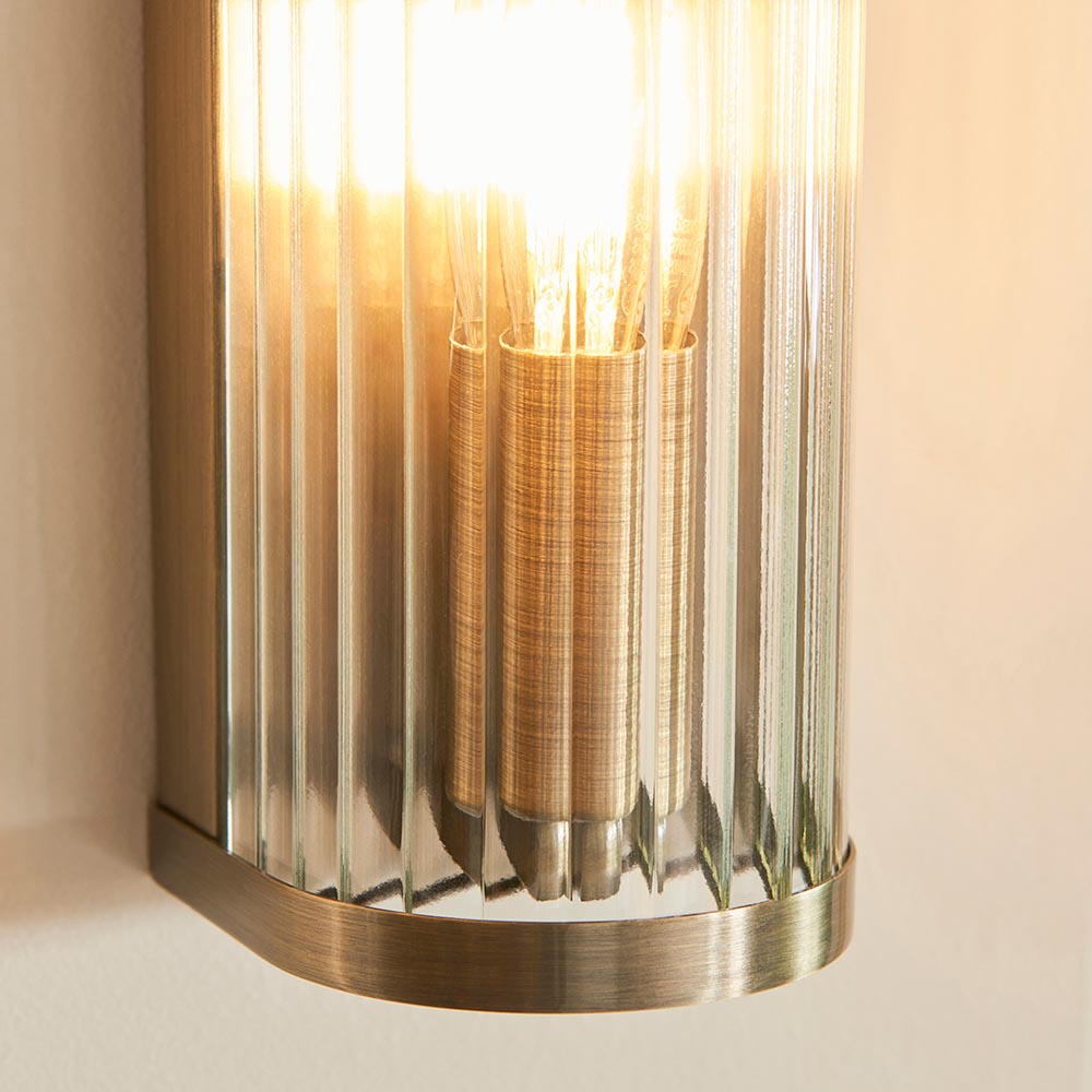 Ridgeton Ribbed Glass Wall Light