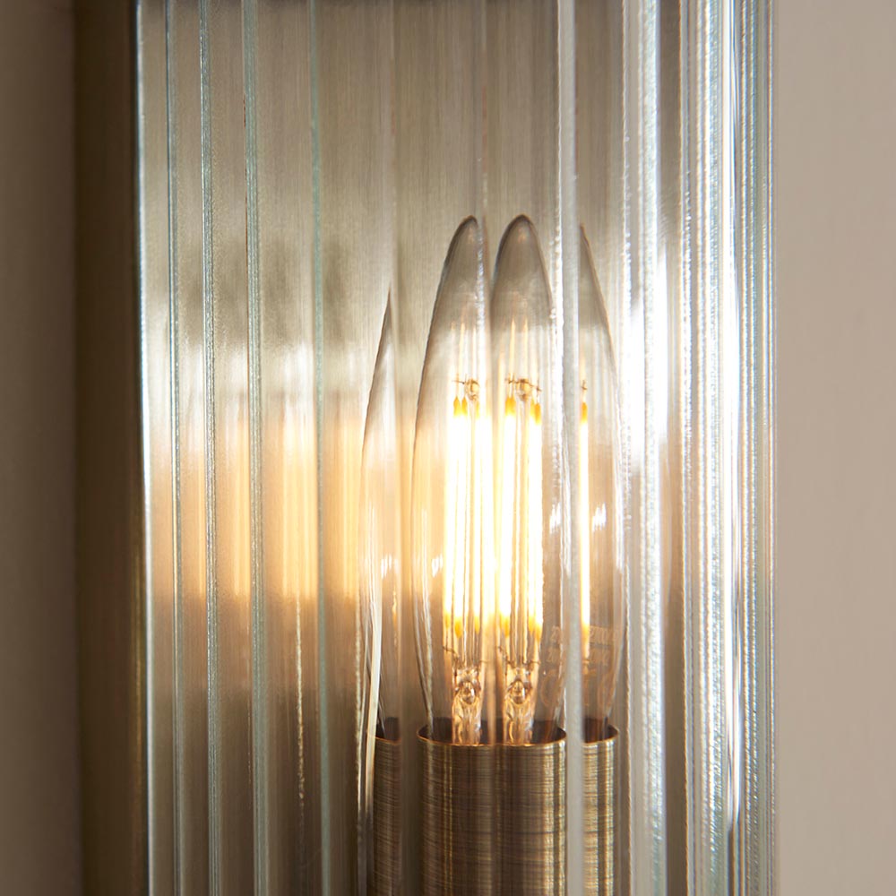 Ridgeton Ribbed Glass Wall Light