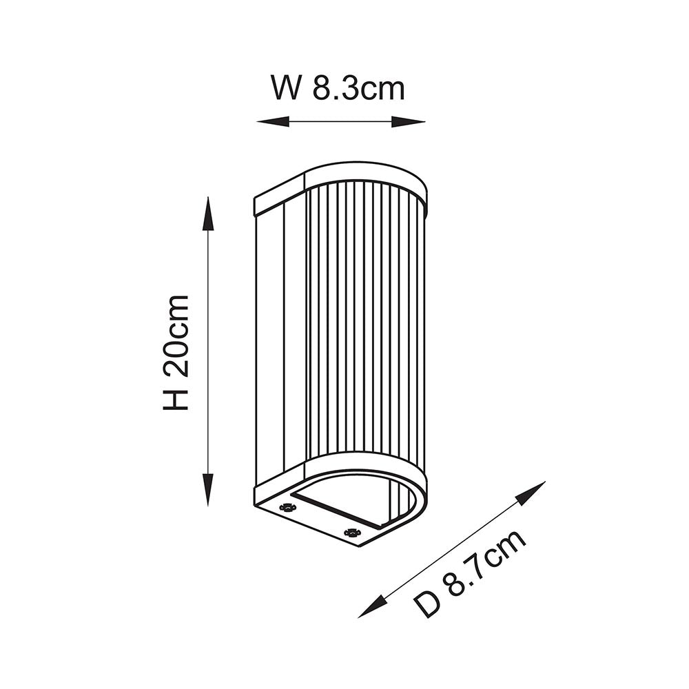 Ridgeton Ribbed Glass Wall Light