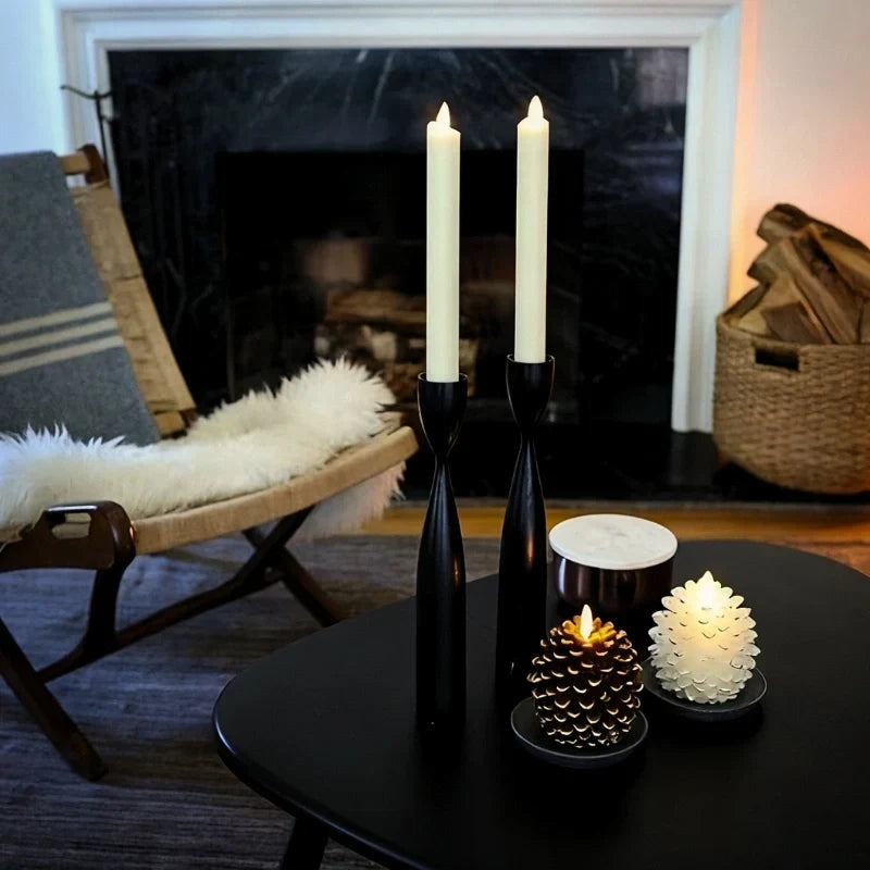 LED Pinecone Candles (Set of 2)