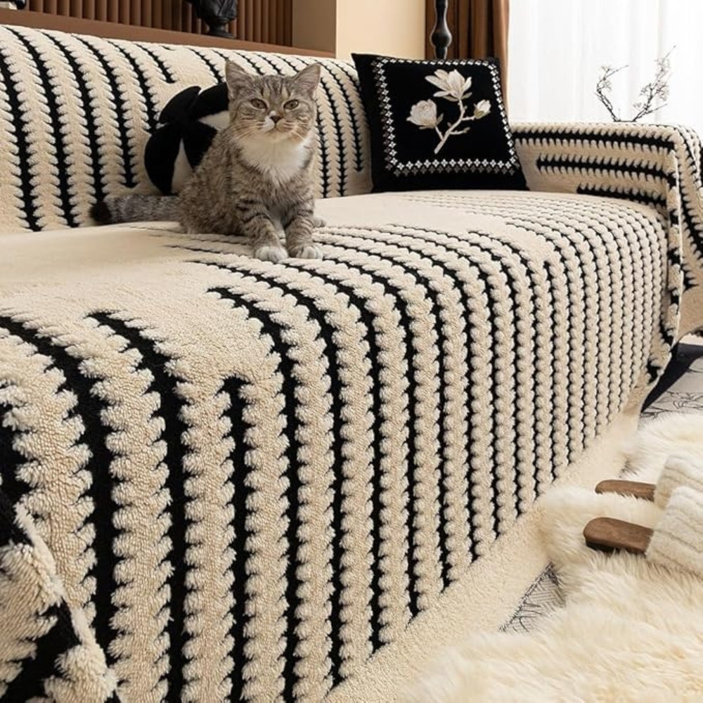 Heritage Plush Tufted Couch Cover