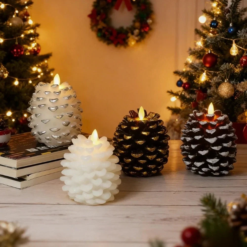 LED Pinecone Candles (Set of 2)