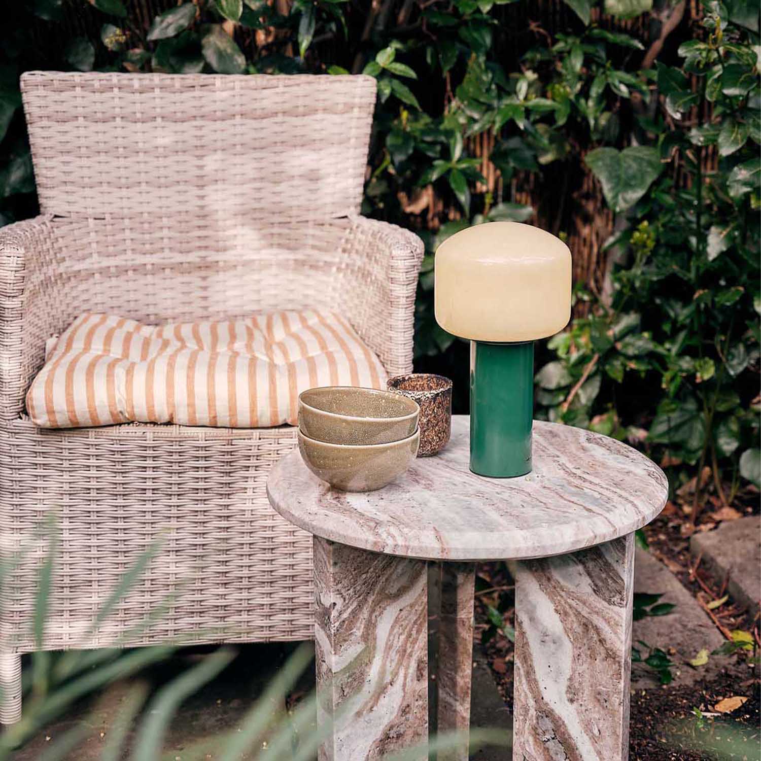 Hudson Portable Table Lamp, Green