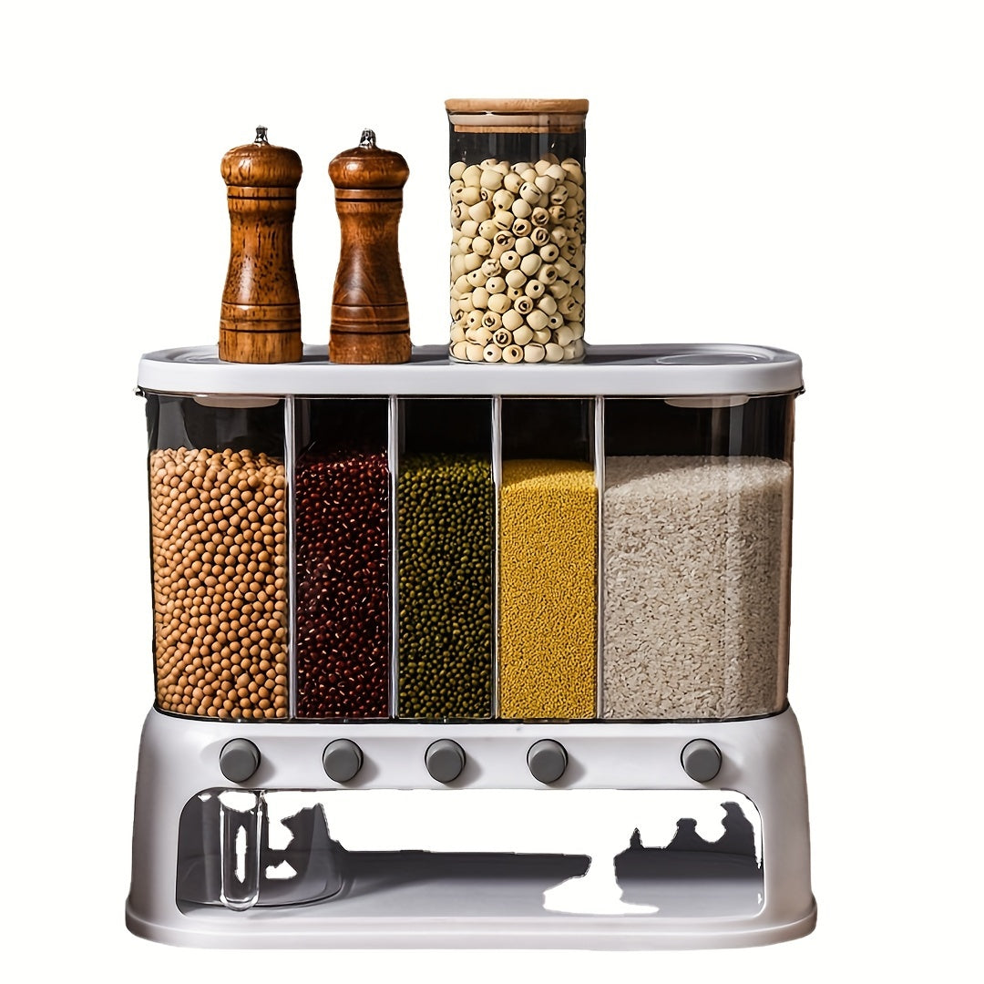 5 Compartment Grain Storage Container