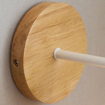 Wood Dome Wall Light 19 cm | Solid Wood, Nordic Design | Hardwired Warm Accent Lamp for Bedroom and Hallway