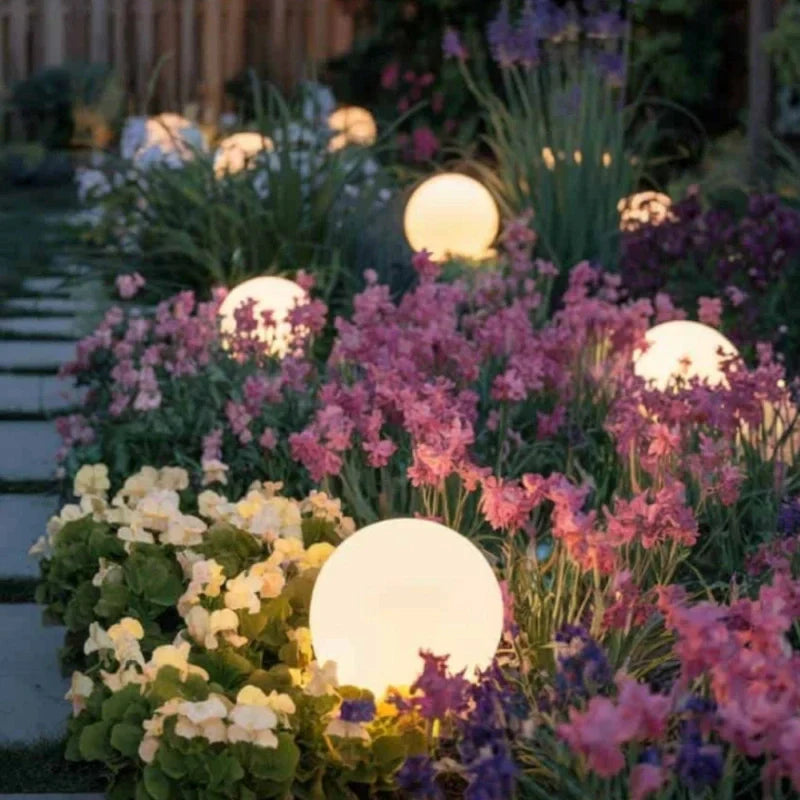 Bolvormige LED Tuinlamp voor Buiten met 16 Kleuren & Afstandsbediening