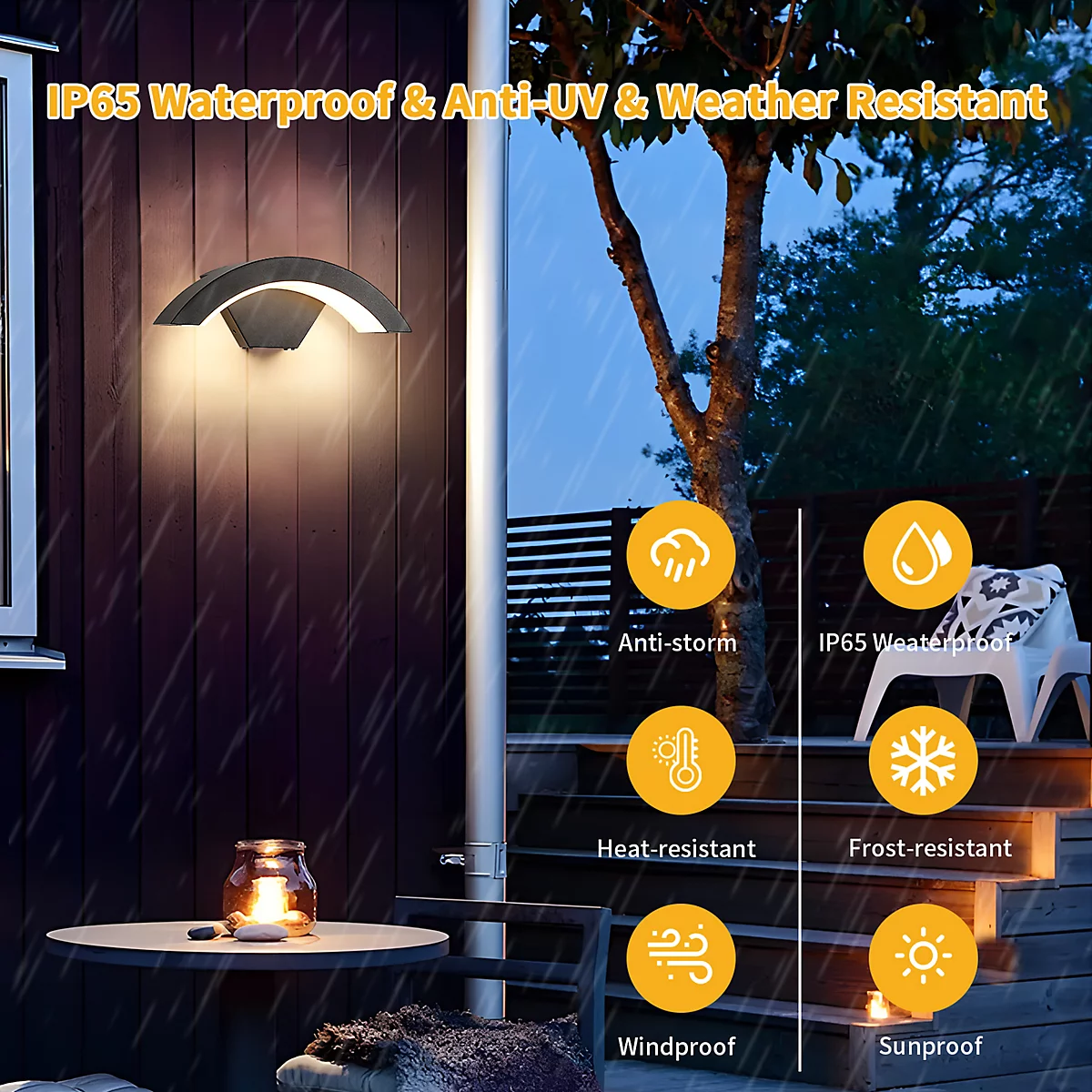 Outdoor Wall Light IP65 27 cm | [Motion Sensor / Standard] | Aluminium LED Porch and Garden Lamp, CE Certified