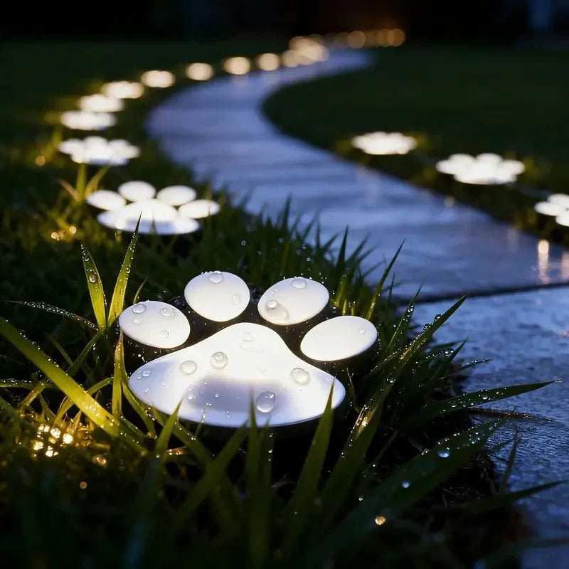 Solar Pootafdruk Lamp – Gezellige Tuinverlichting voor Dierenliefhebbers