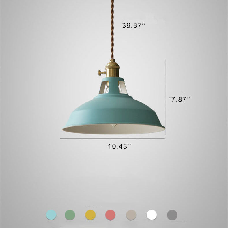 Barn Shade Pendant Light | Industrial Coloured Metal