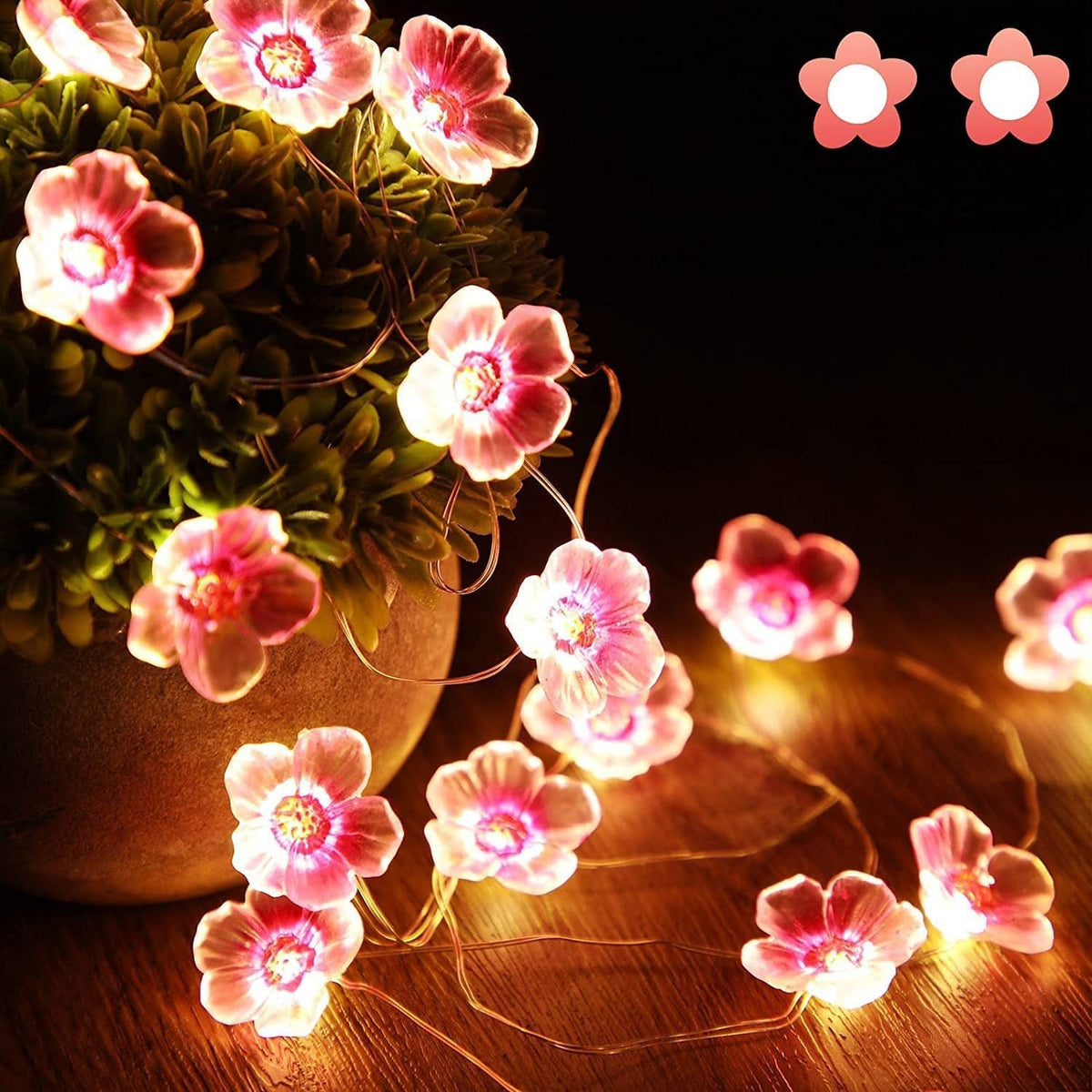 Roze LED Decoratieve Lichtslinger – Creatief – (30 LED’s)