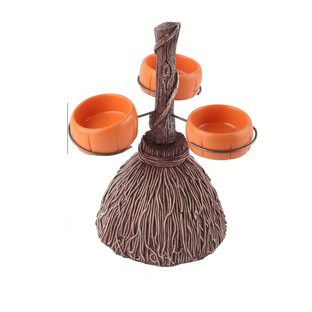 Halloween Serving Bowls Broomstick Design Seasonal Table Decor