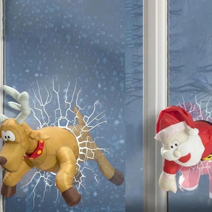 Sound-Activated Christmas Window Crash Decoration