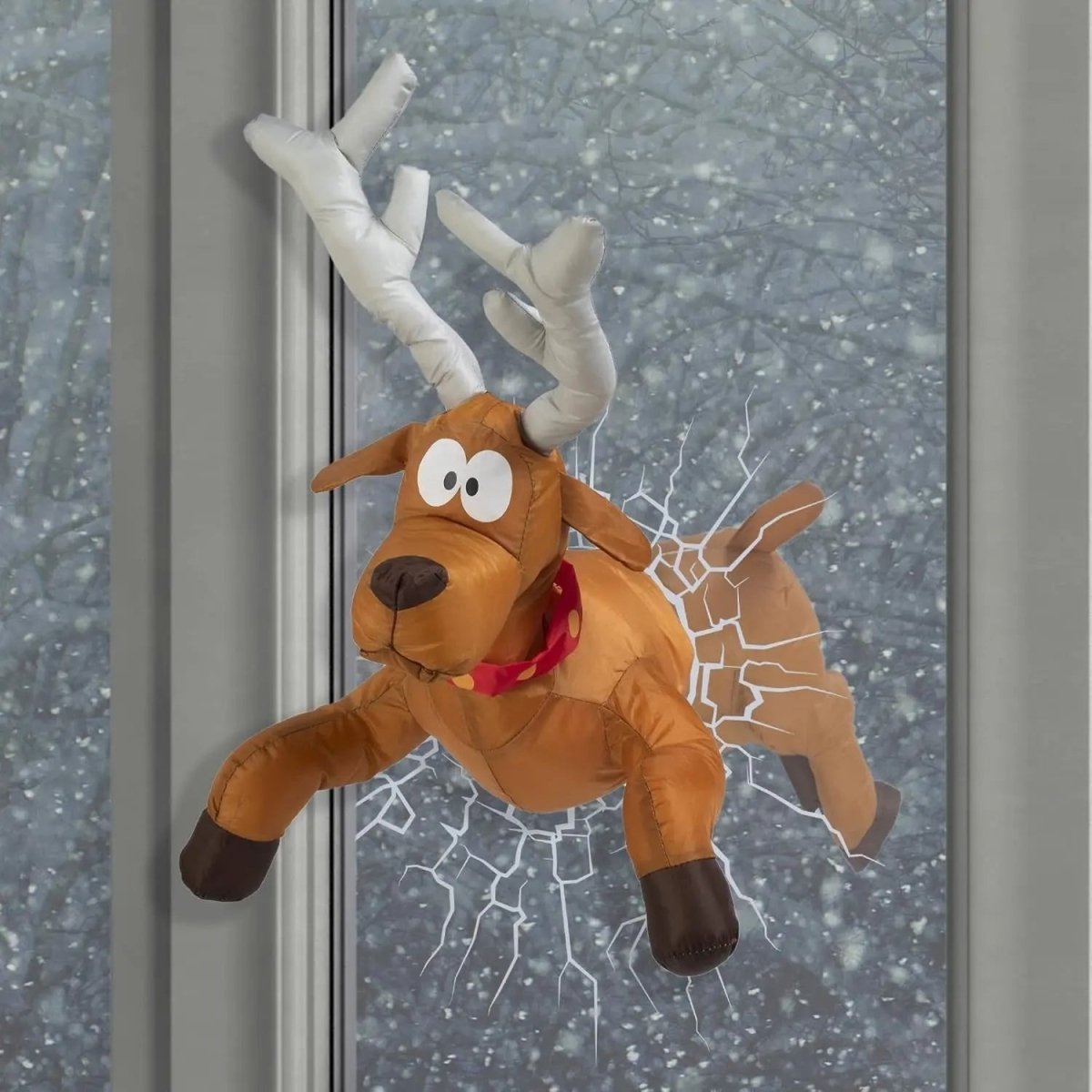 Sound-Activated Christmas Window Crash Decoration