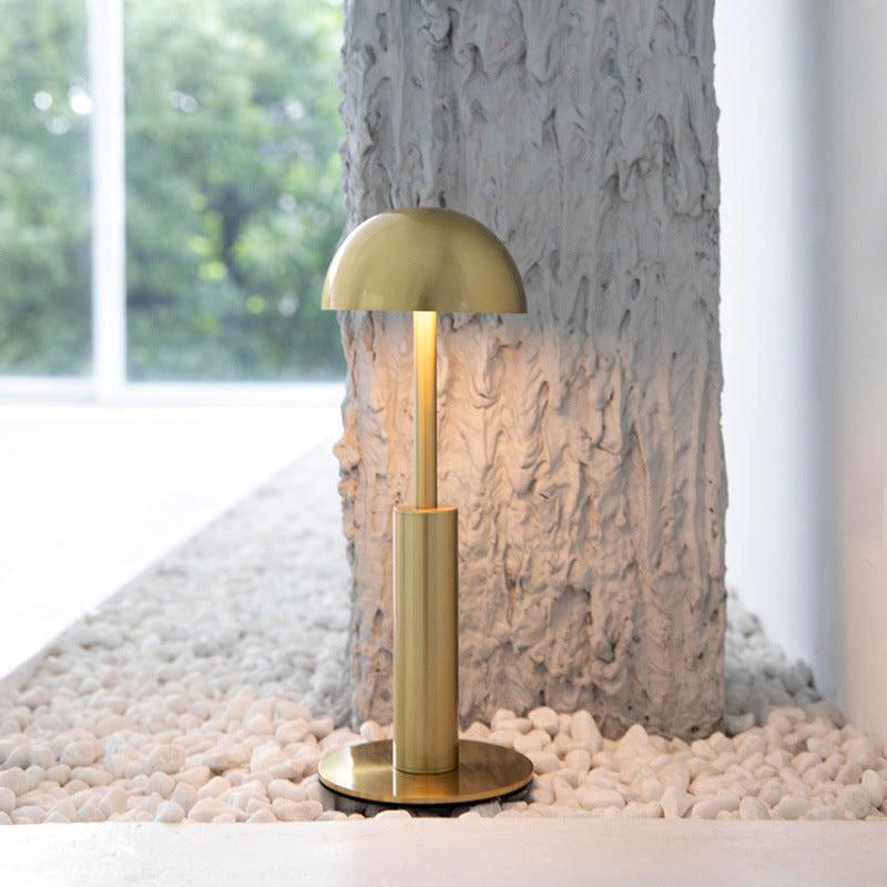 Cordless Table Lamp Aluminium Gold 28 cm | Rechargeable LED with 3 Level Dimming | Up to 8 Hours of Wireless Light