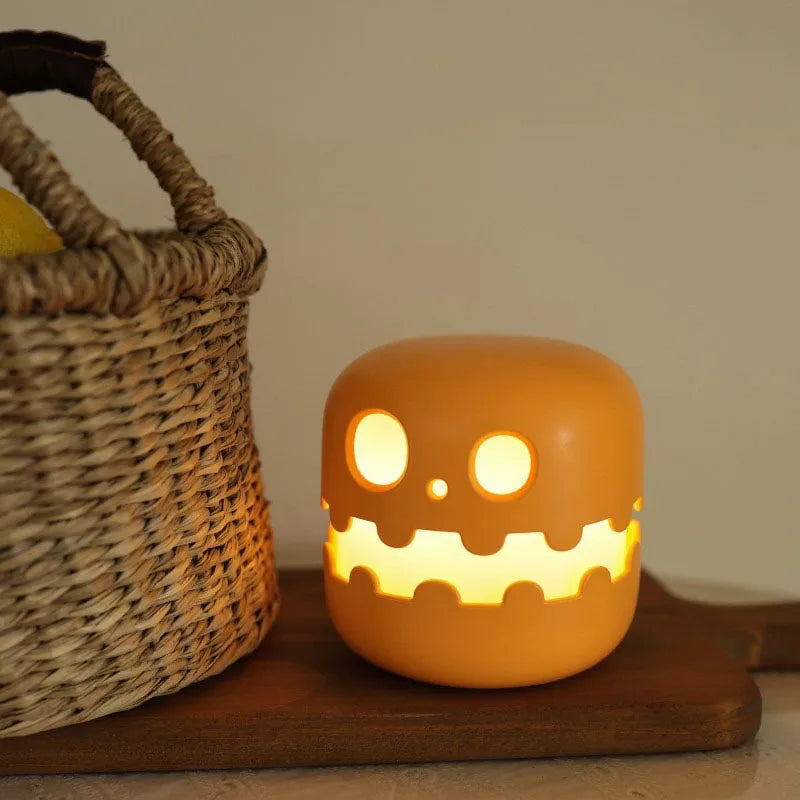 Pumpkin Night Light USB Rechargeable LED Adjustable Brightness Silicone