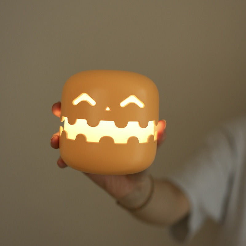 Pumpkin Night Light USB Rechargeable LED Adjustable Brightness Silicone