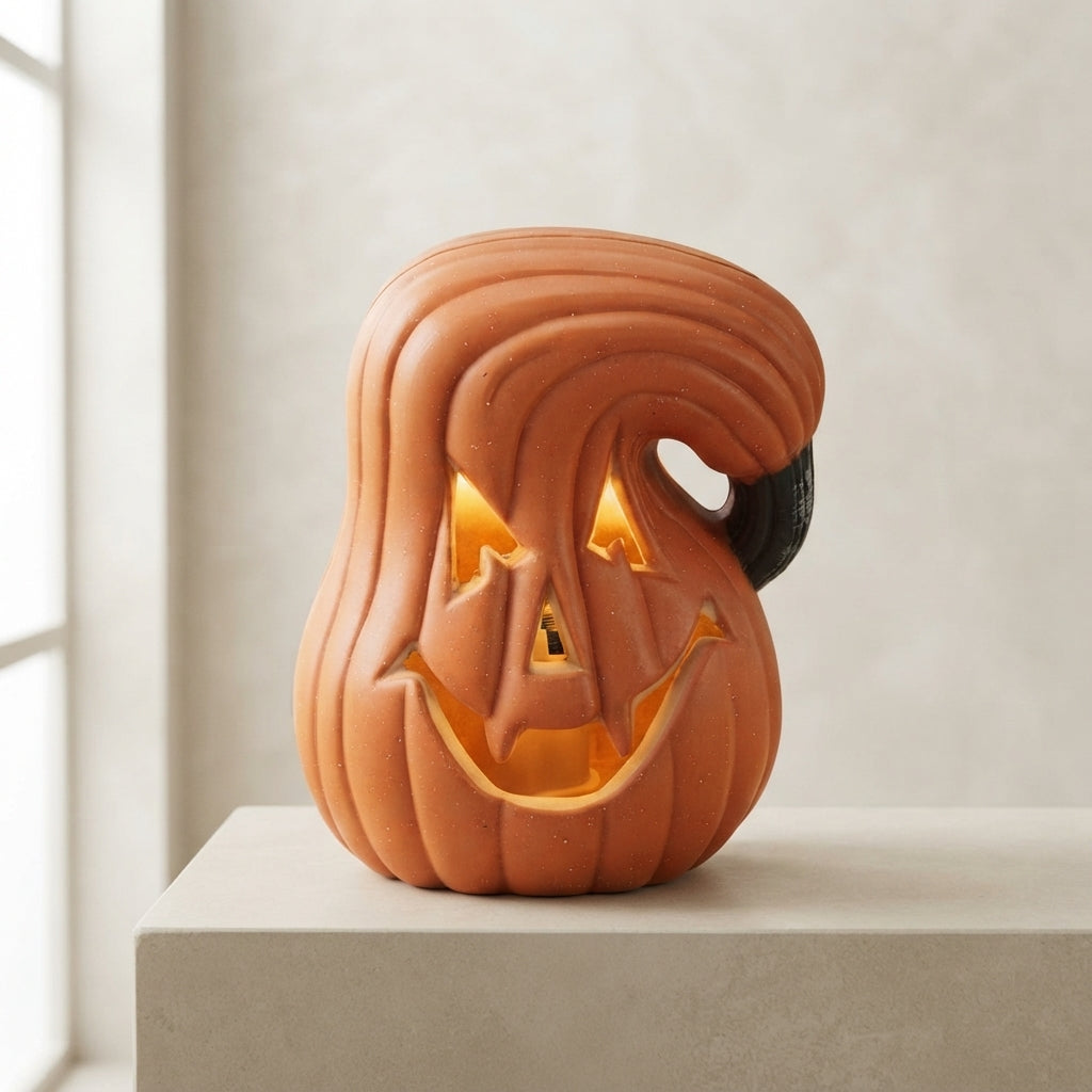 LED Pumpkin Lamp Orange Multicolor Battery Operated Halloween Light