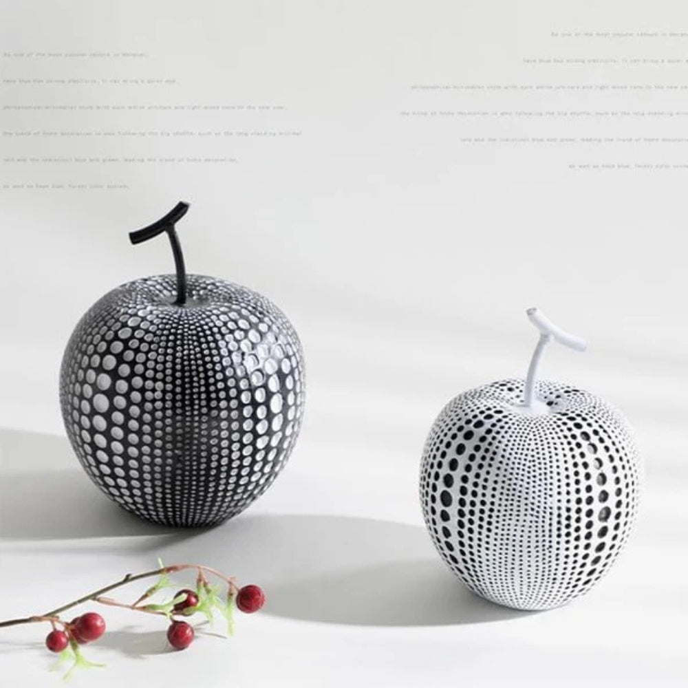Luxurious Polka Dot Apple Sculpture