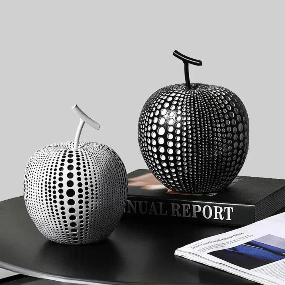 Luxurious Polka Dot Apple Sculpture