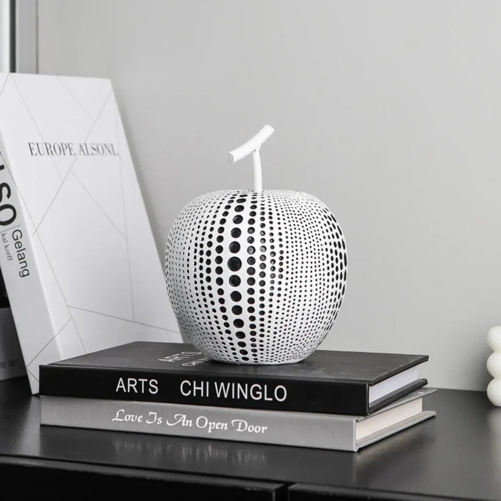 Luxurious Polka Dot Apple Sculpture