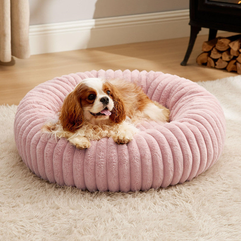 Floral Checkerboard Snuggle Pet Bed