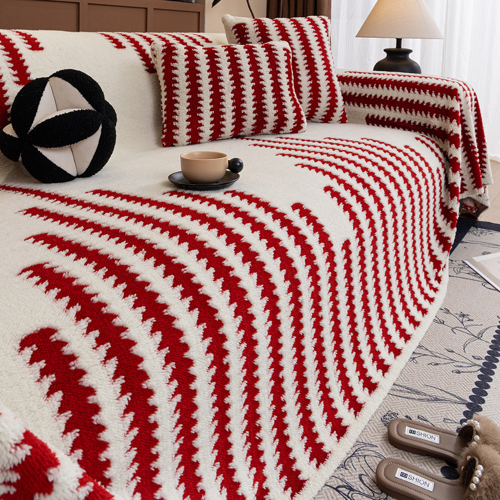 Heritage Tufted Plush Sofa Cover