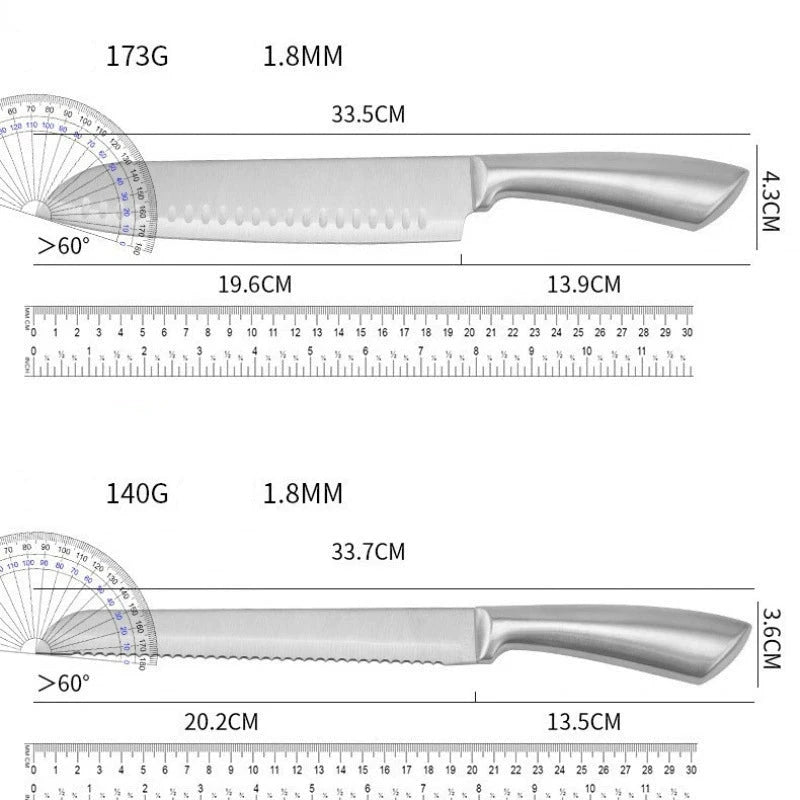Stainless Steel Serrated Bread Knife