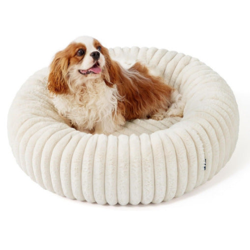 Floral Checkerboard Snuggle Pet Bed