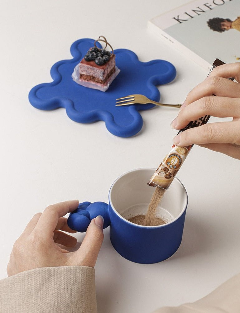 Oversized Zig Ceramic Cup & Plate