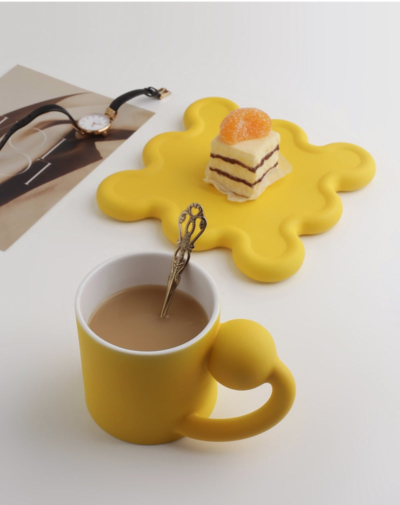Oversized Zig Ceramic Cup & Plate