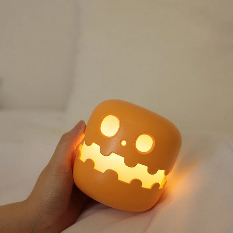 Pumpkin Night Light USB Rechargeable LED Adjustable Brightness Silicone