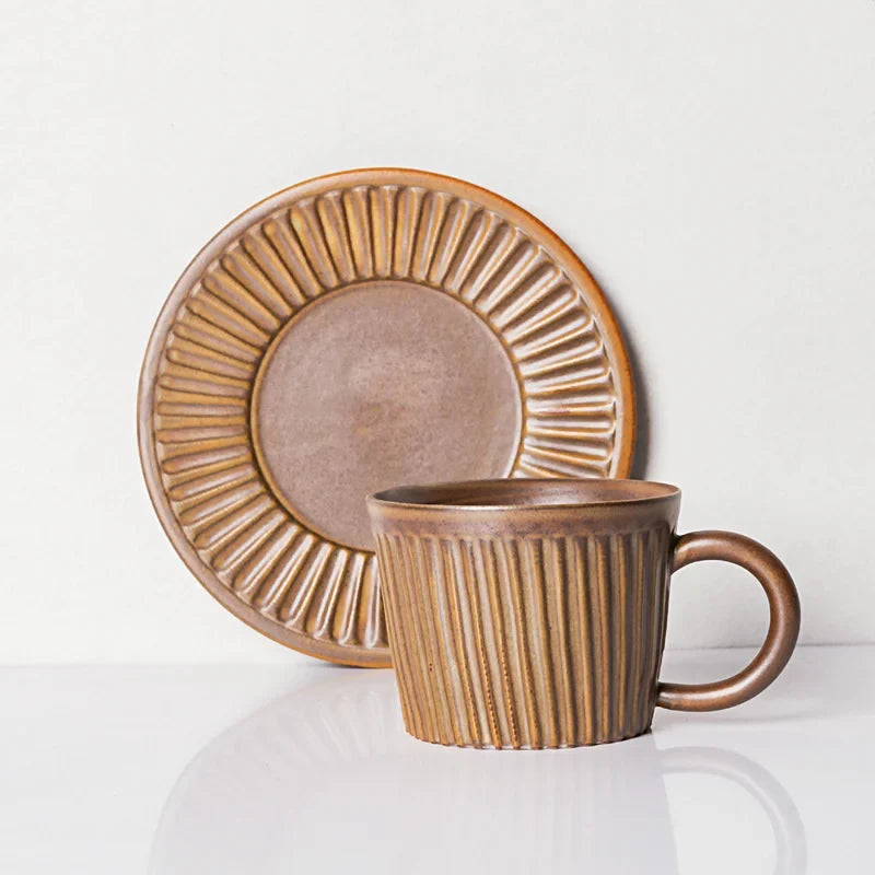 Ridgeway Artisan Ceramic Coffee Cup & Saucer Set