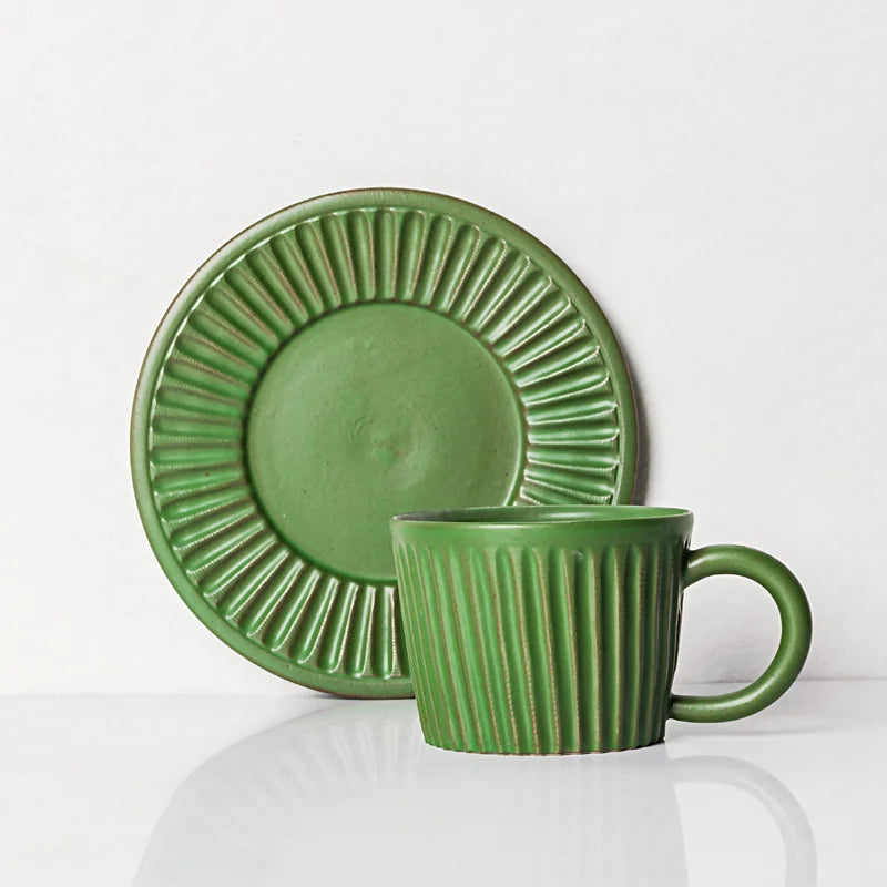 Ridgeway Artisan Ceramic Coffee Cup & Saucer Set