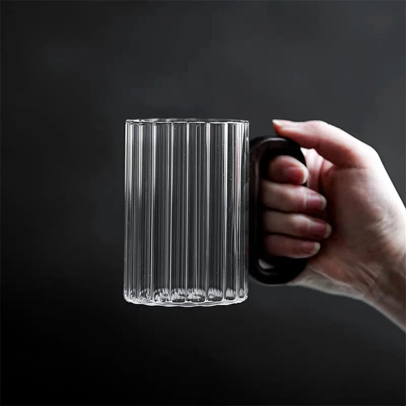 Walnut Loop Glass Coffee Mug