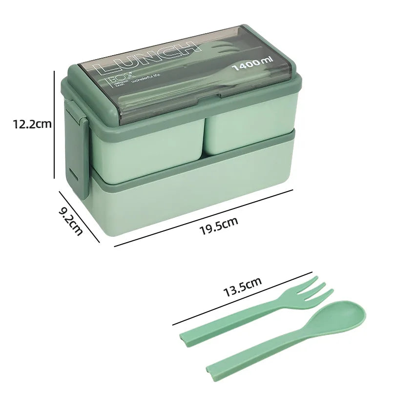 1400 ml Double Layer Bento Lunch Box