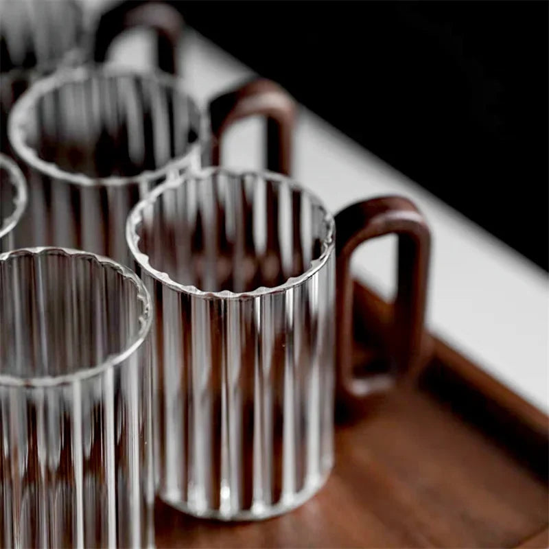 Walnut Loop Glass Coffee Mug