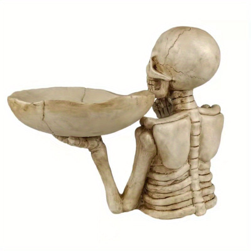 Decorative Tray Resin Skull Design Halloween Tabletop Organizer