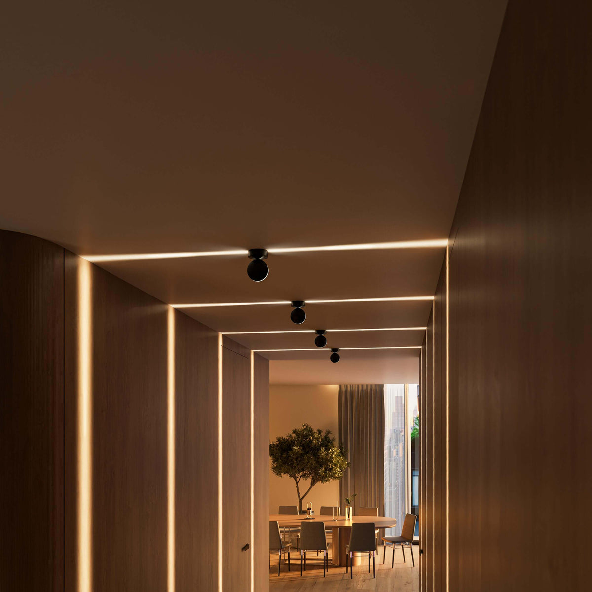 Spectra White Aluminium Ceiling Light