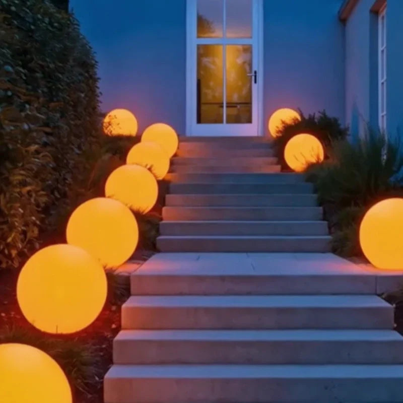 Bolvormige LED Tuinlamp voor Buiten met 16 Kleuren & Afstandsbediening