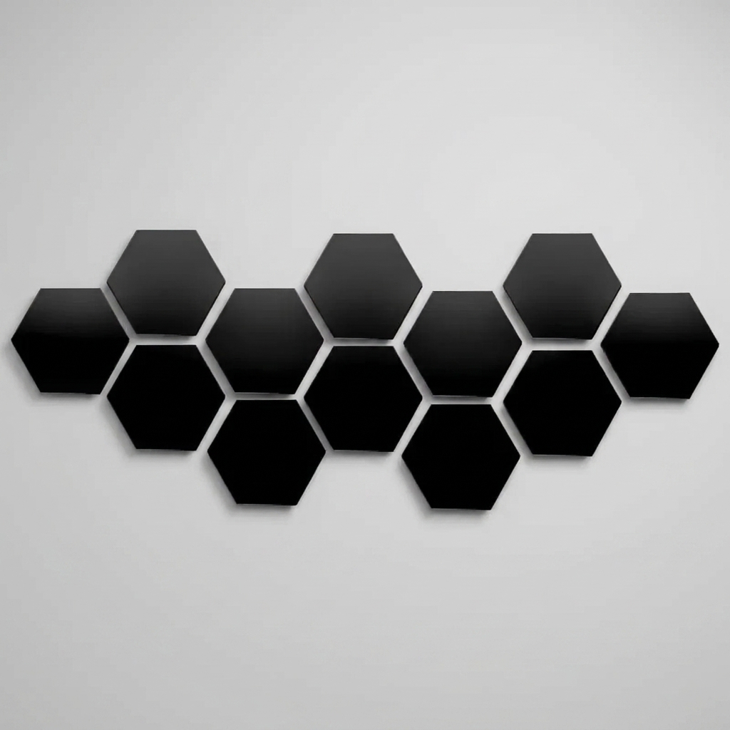12pcs 3D Hexagon Mirror Wall Sticker
