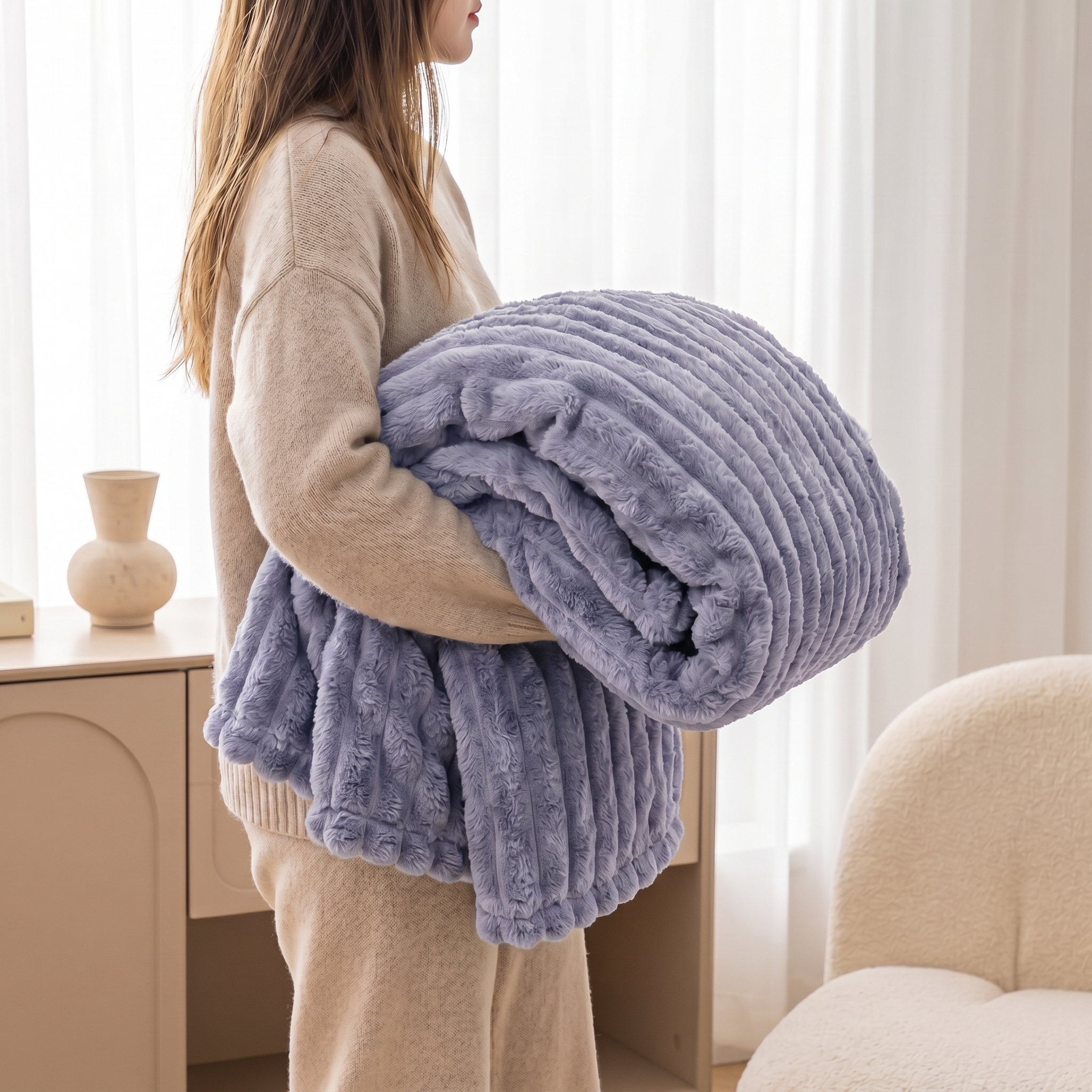 Plush Fleece Throw Blanket