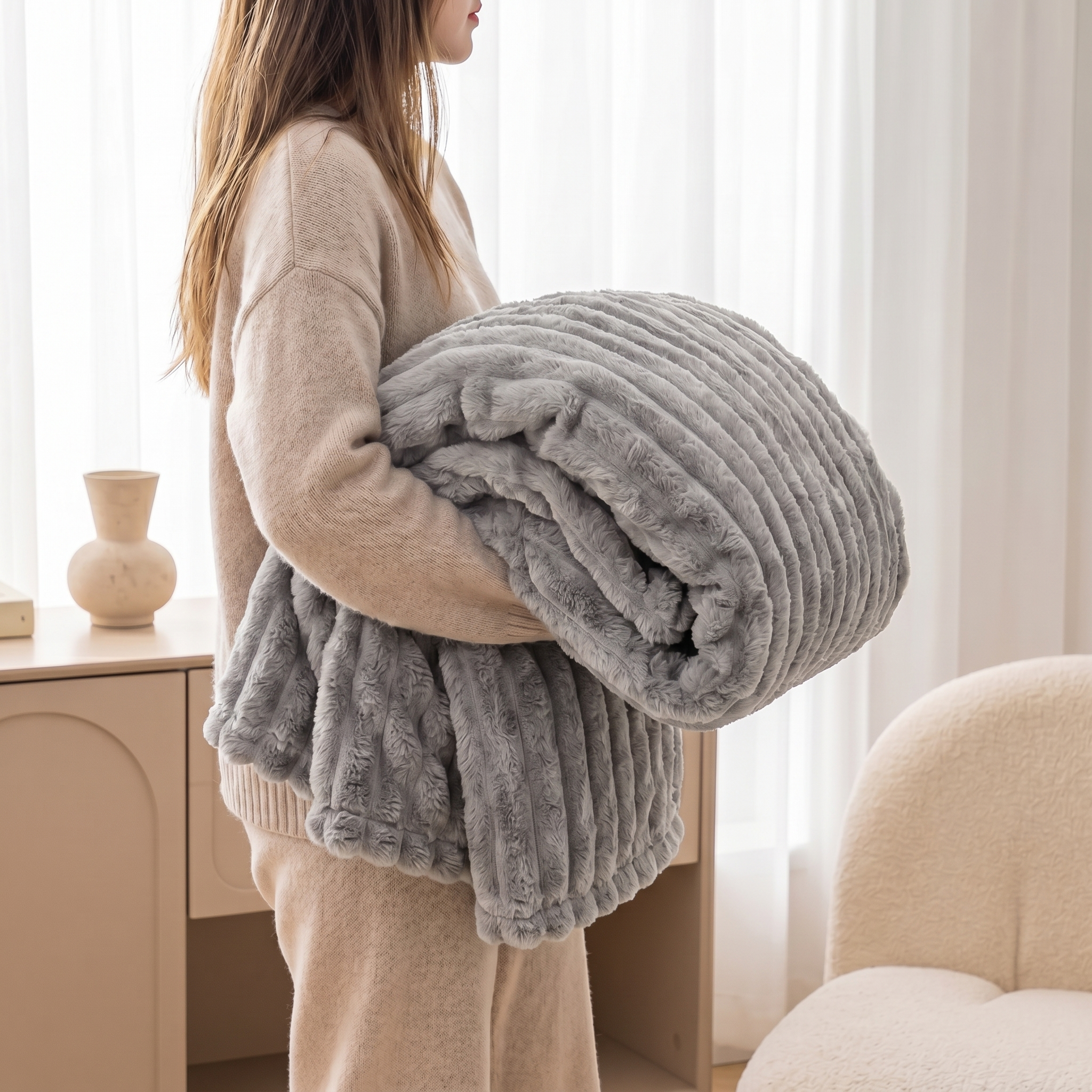 Plush Fleece Throw Blanket
