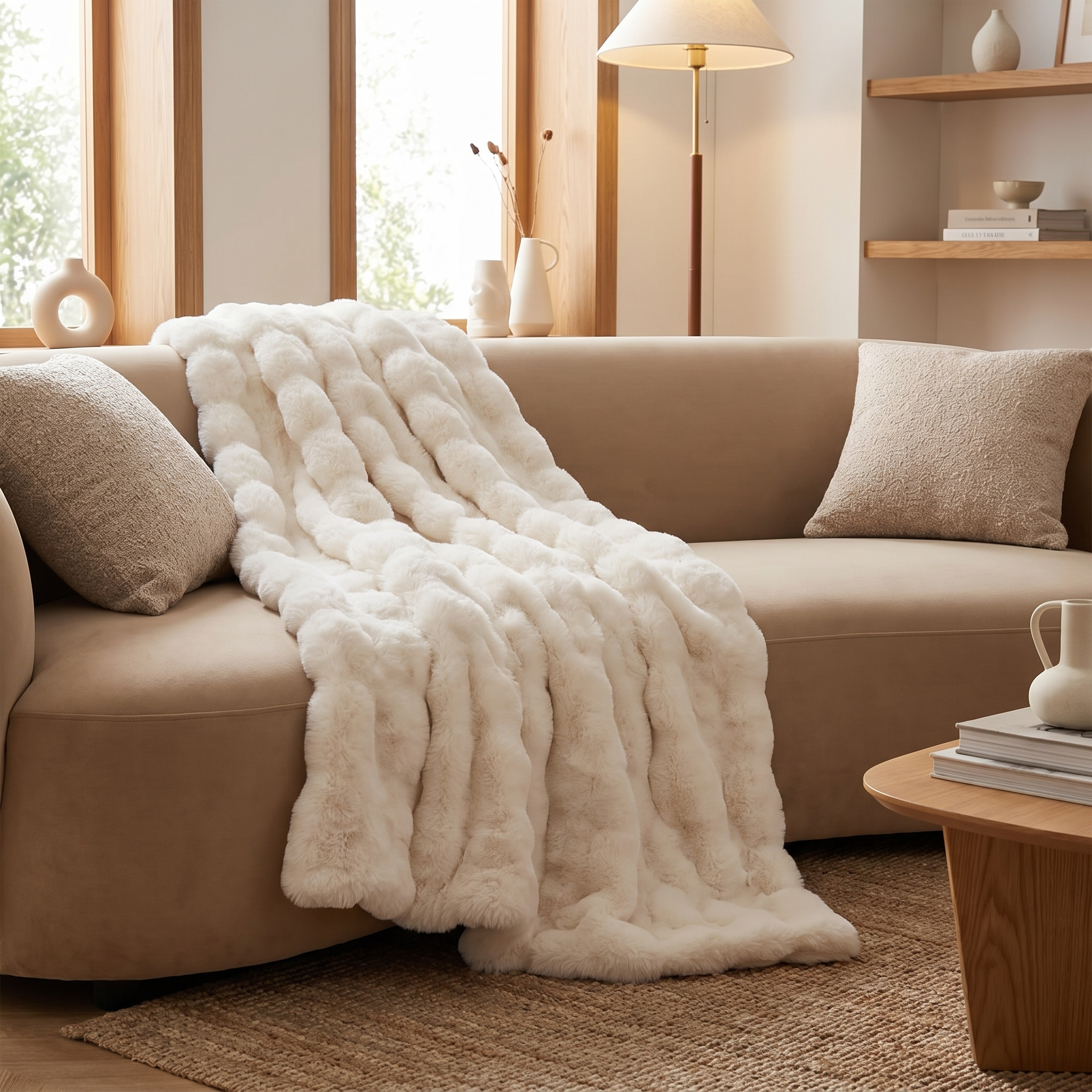 Fluffy Teddy Throw Blanket