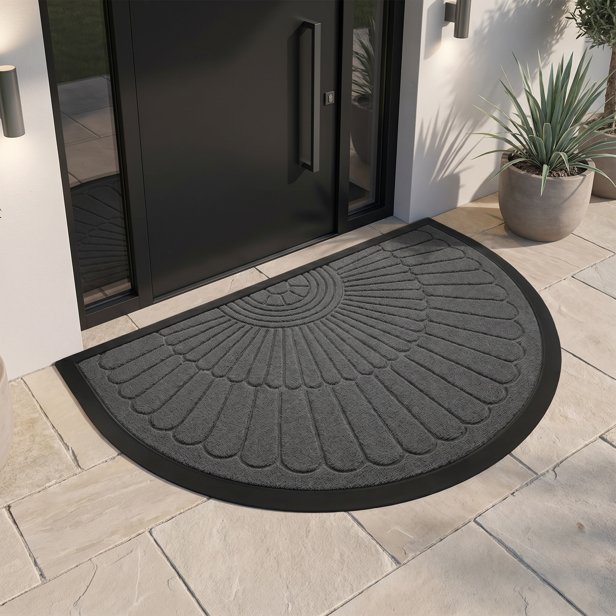 Non Slip  half moon Entry Mat