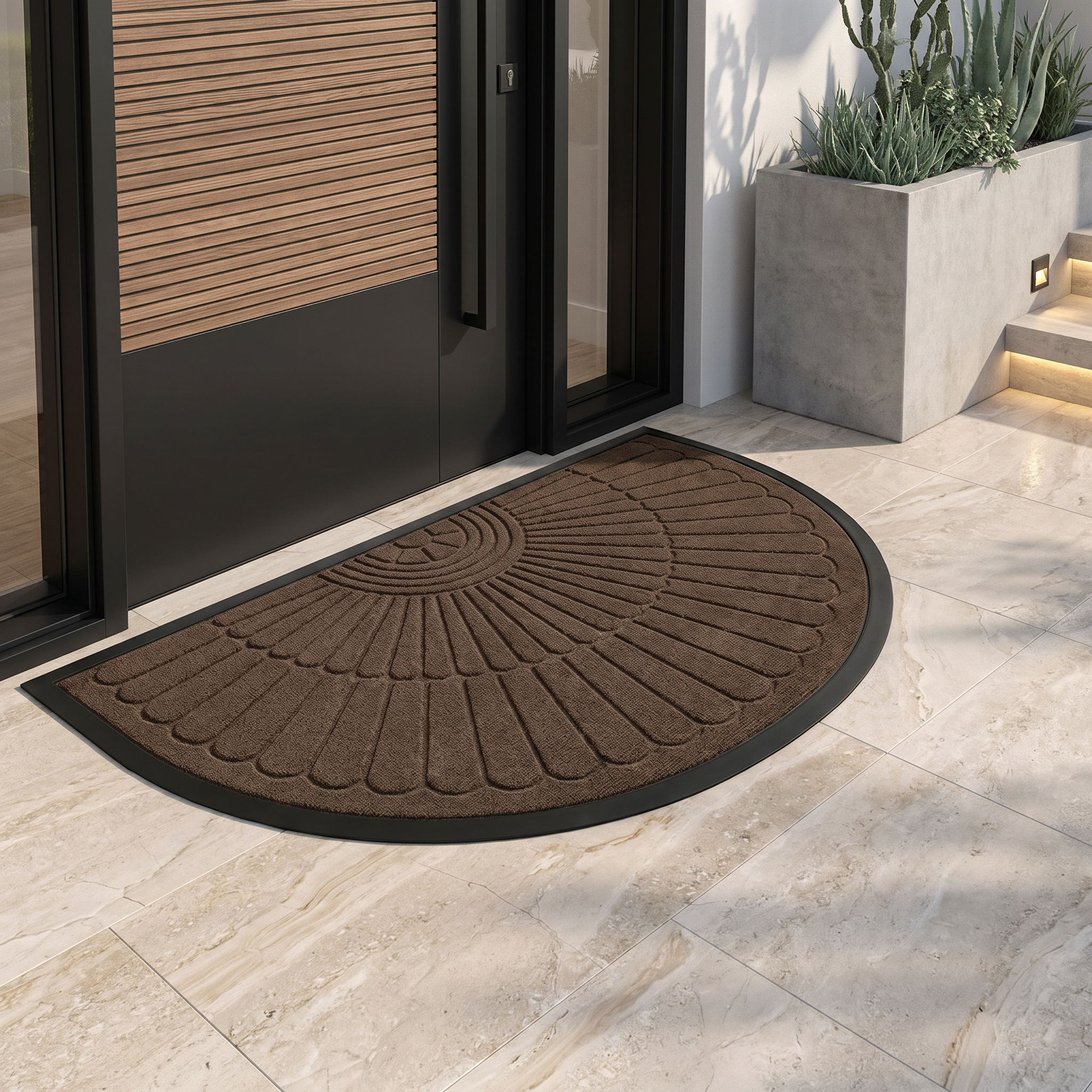 Non Slip  half moon Entry Mat