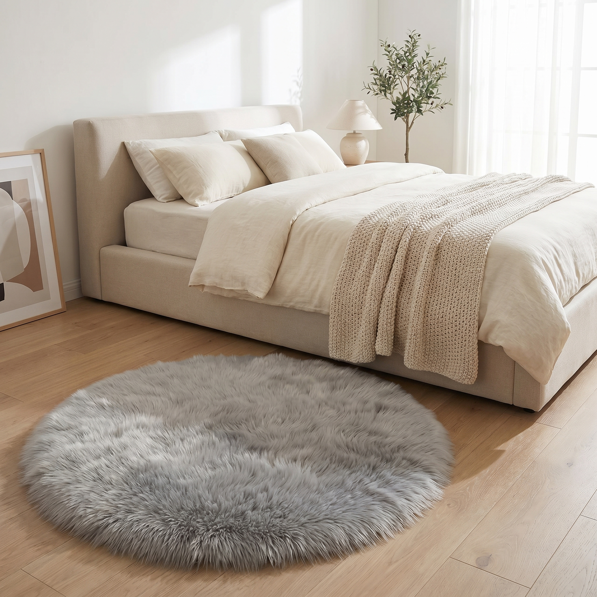 Soft Plush Area Rug Non-Slip Rubber Backed Velvet