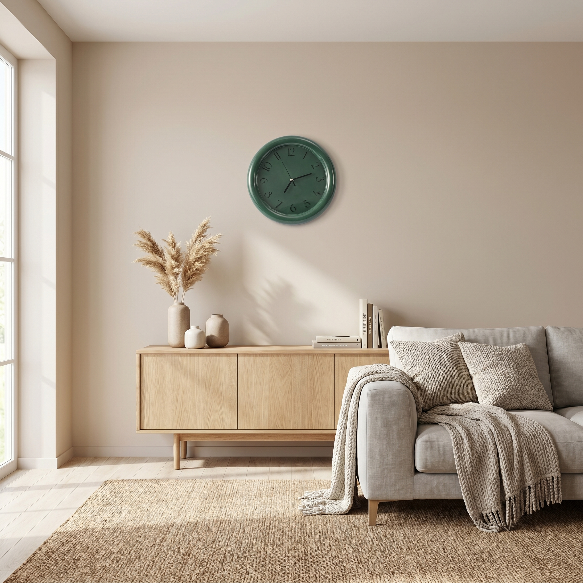 Modern Wall Clock Wood Silent Sweep Movement