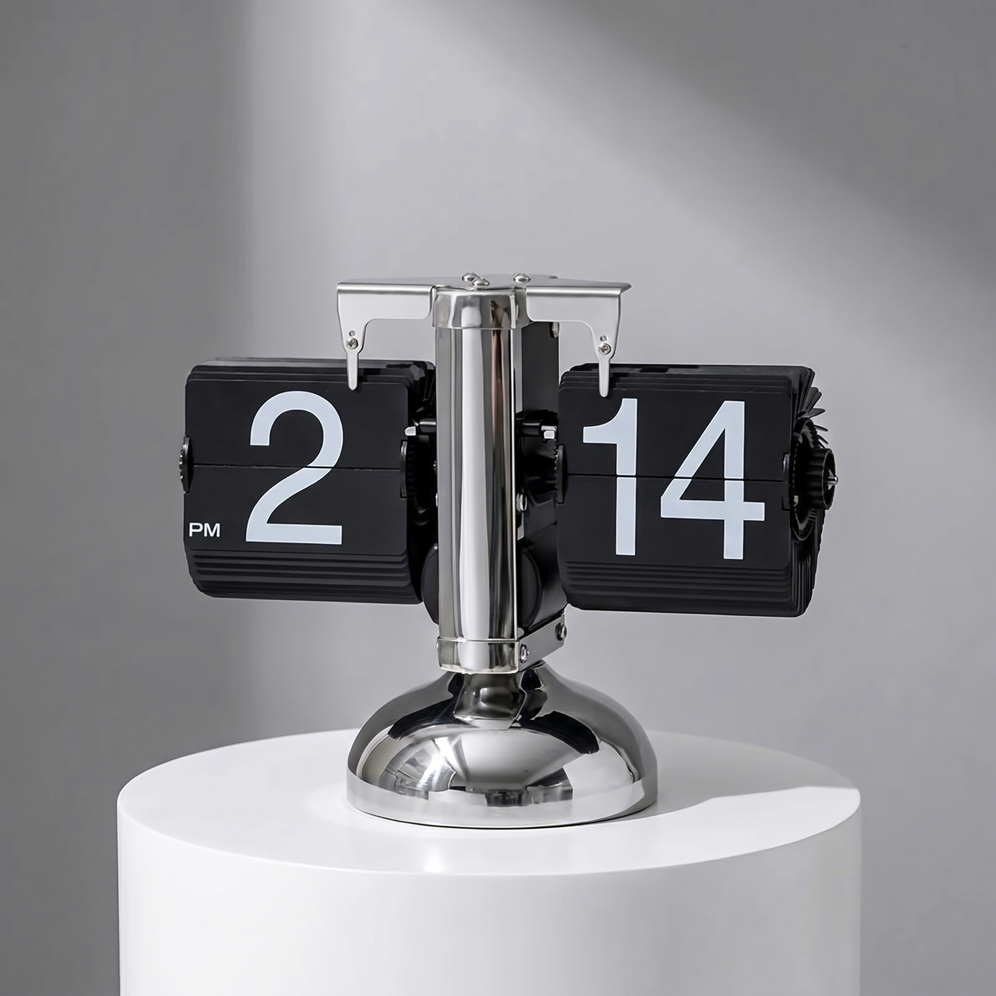 Retro Flip Clock Stainless Steel Modern Design