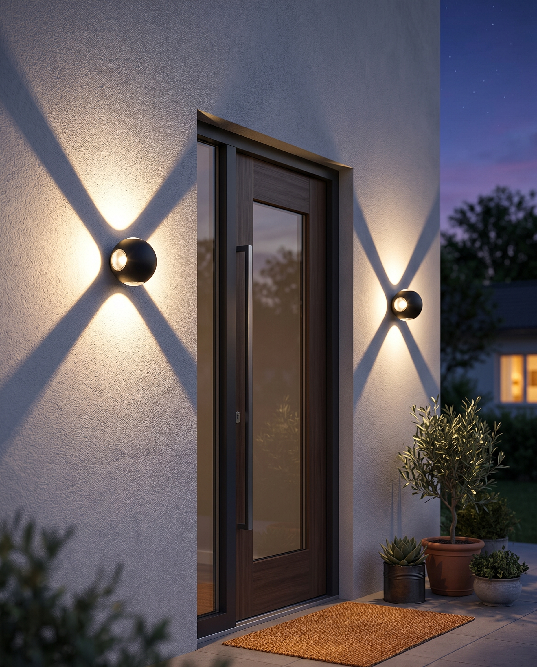 Beam Wall Light Matte Black [2/4] Beams | Indoor and Outdoor | Sculptural Up Down LED Effect Lamp for Wall and Facade